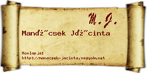 Manácsek Jácinta névjegykártya
